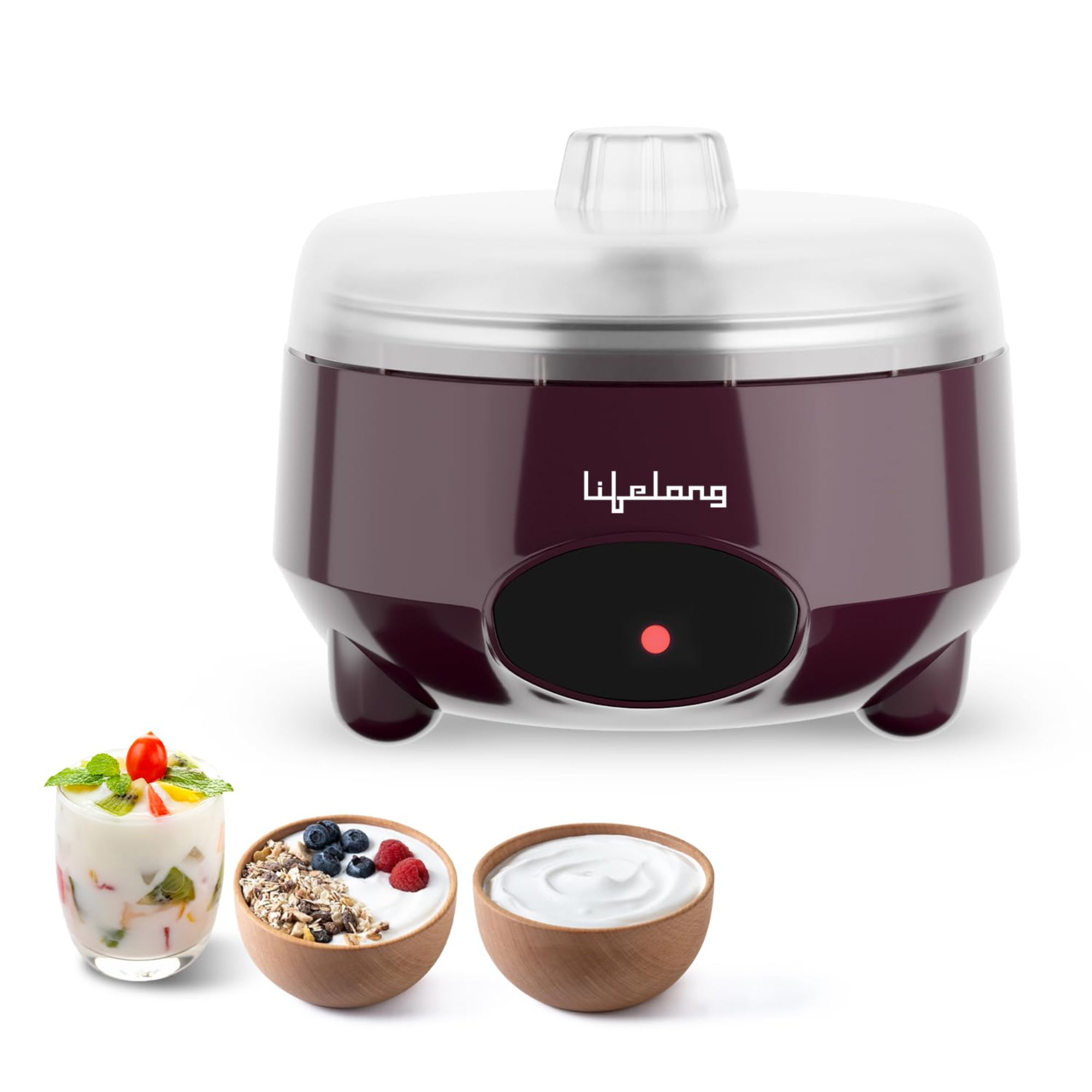 Lifelong Yogurt & Curd Maker for Home | Automatic...